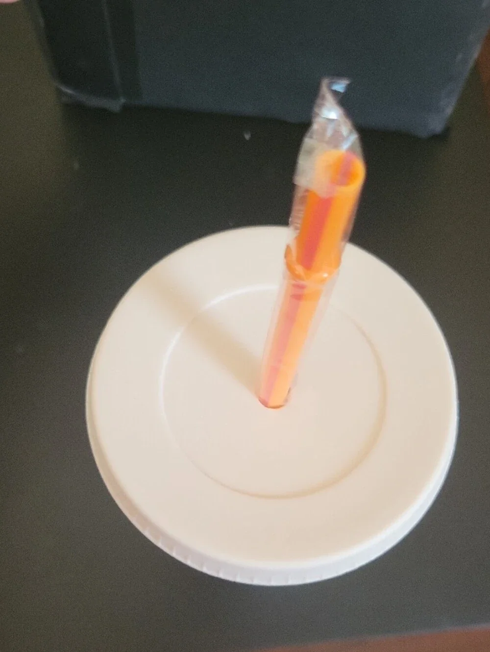 Parke DUNKIN' LIMITED EDITION White Party Cup with Pink Logo and Orange Straw